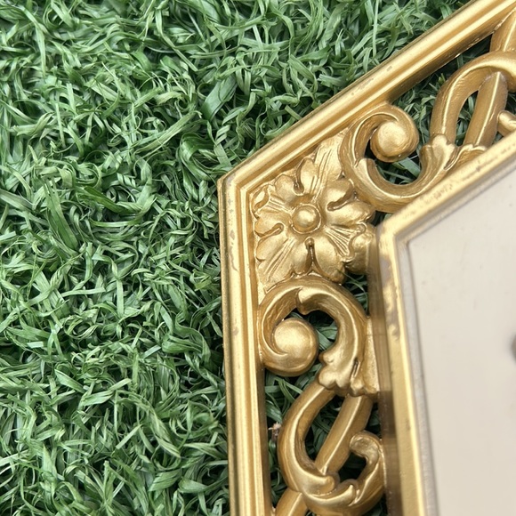 Vintage Dart Syroco Gold Diamond Floral & Violin Wall Plaques Set No. 4271 - Picture 8 of 11